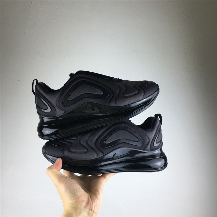 2019 Women Nike Air Max 720 Total Eclipse All Black Shoes